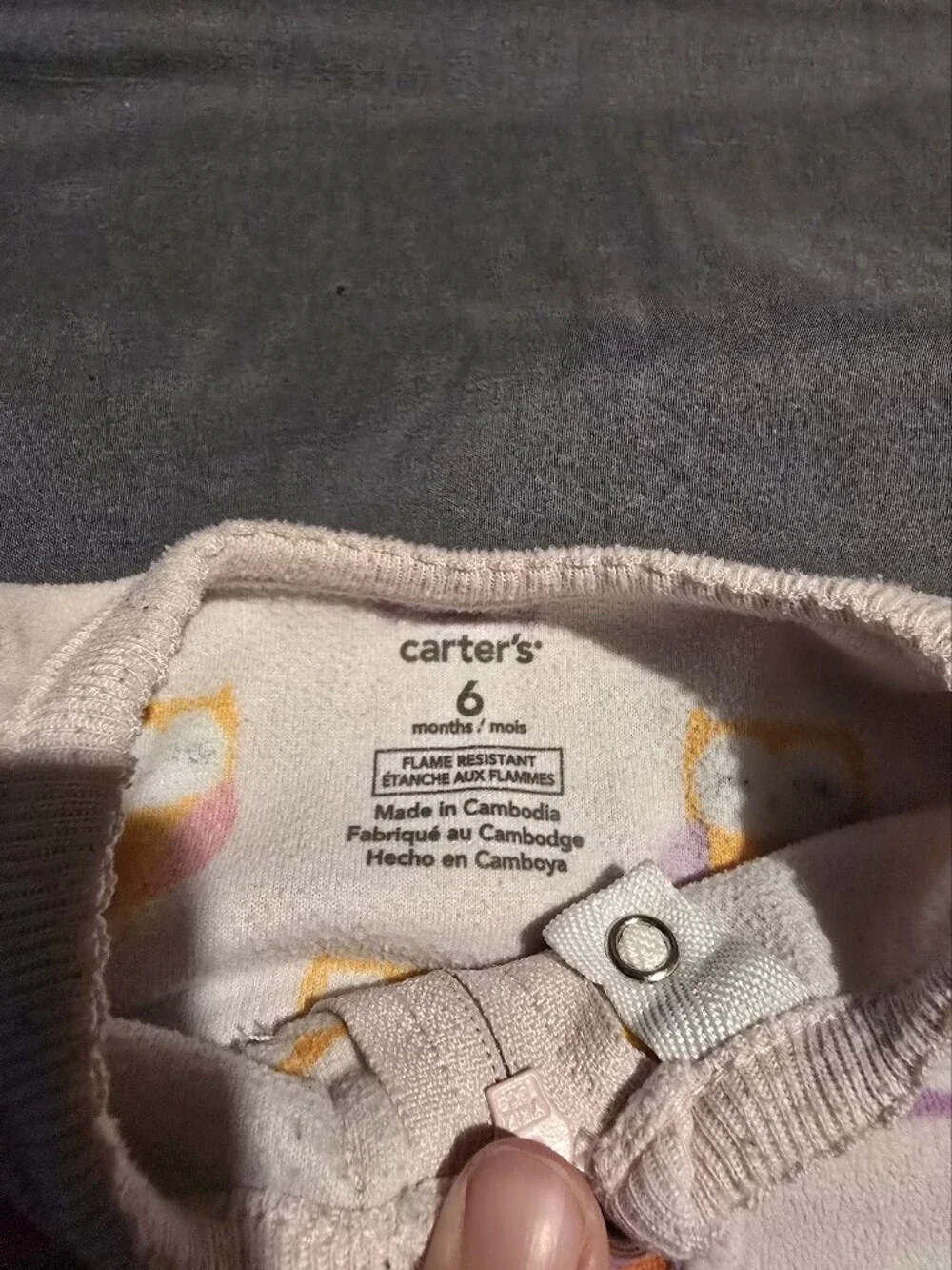 Carter's Pink Owl Footed One-Piece Pajama